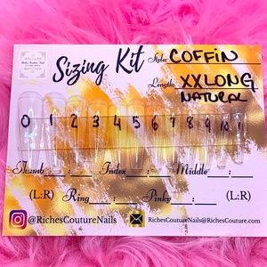 XXLong Coffin Natural Sizing Kit for RC Customized Press On Nails! 💅